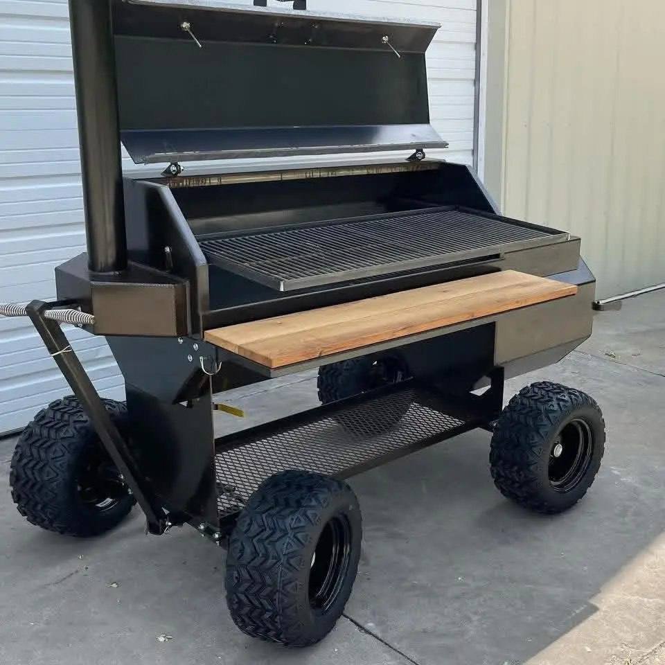 120 Gallon Offset Smoker Off-Road Heavy-Duty Barbecue Grill