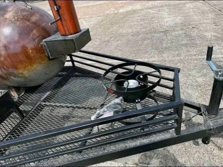 250 Gallon Trailer Smoker With Santa Maria Grill - Image 3