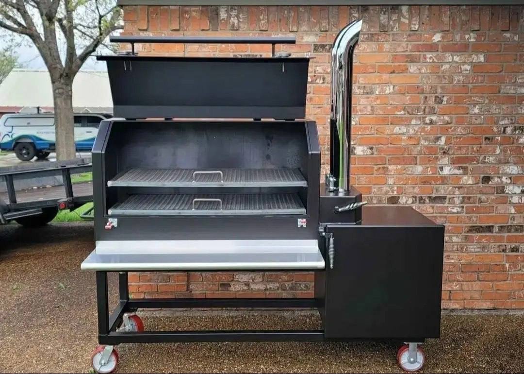 Premium Cabinet Offset Smoker With Insulated Firebox