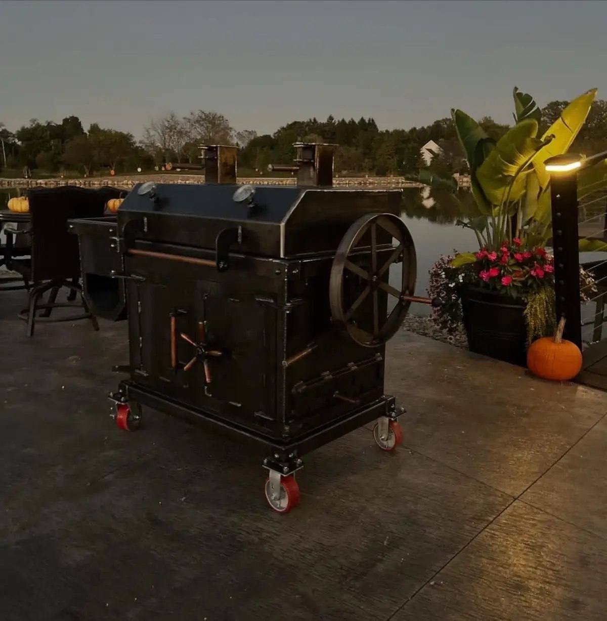 Custom Cabinet Smoker and Grill with Adjustable Grate - Image 2