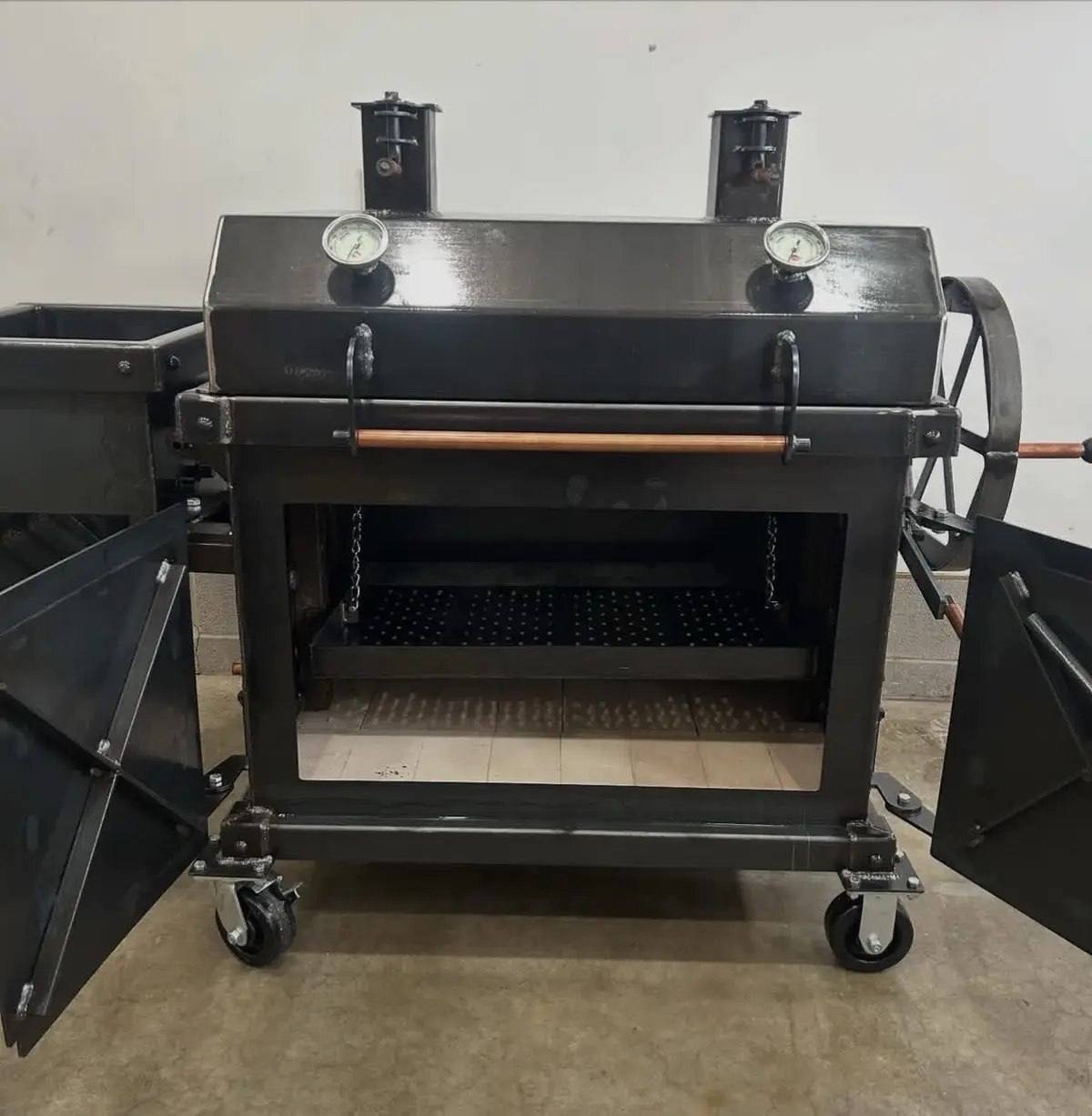 Custom Cabinet Smoker and Grill with Adjustable Grate - Image 3