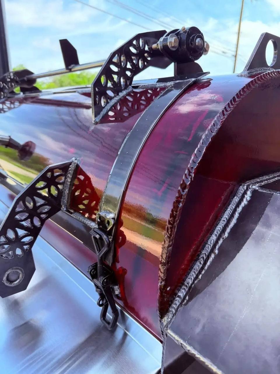 Custom Cherry Red Off-Road Offset Smoker