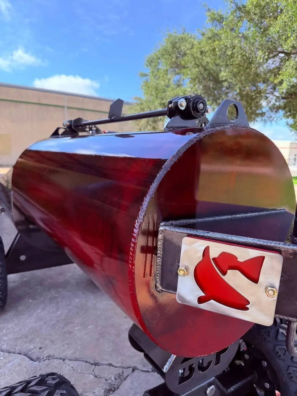 Custom Cherry Red Off-Road Offset Smoker - Image 2