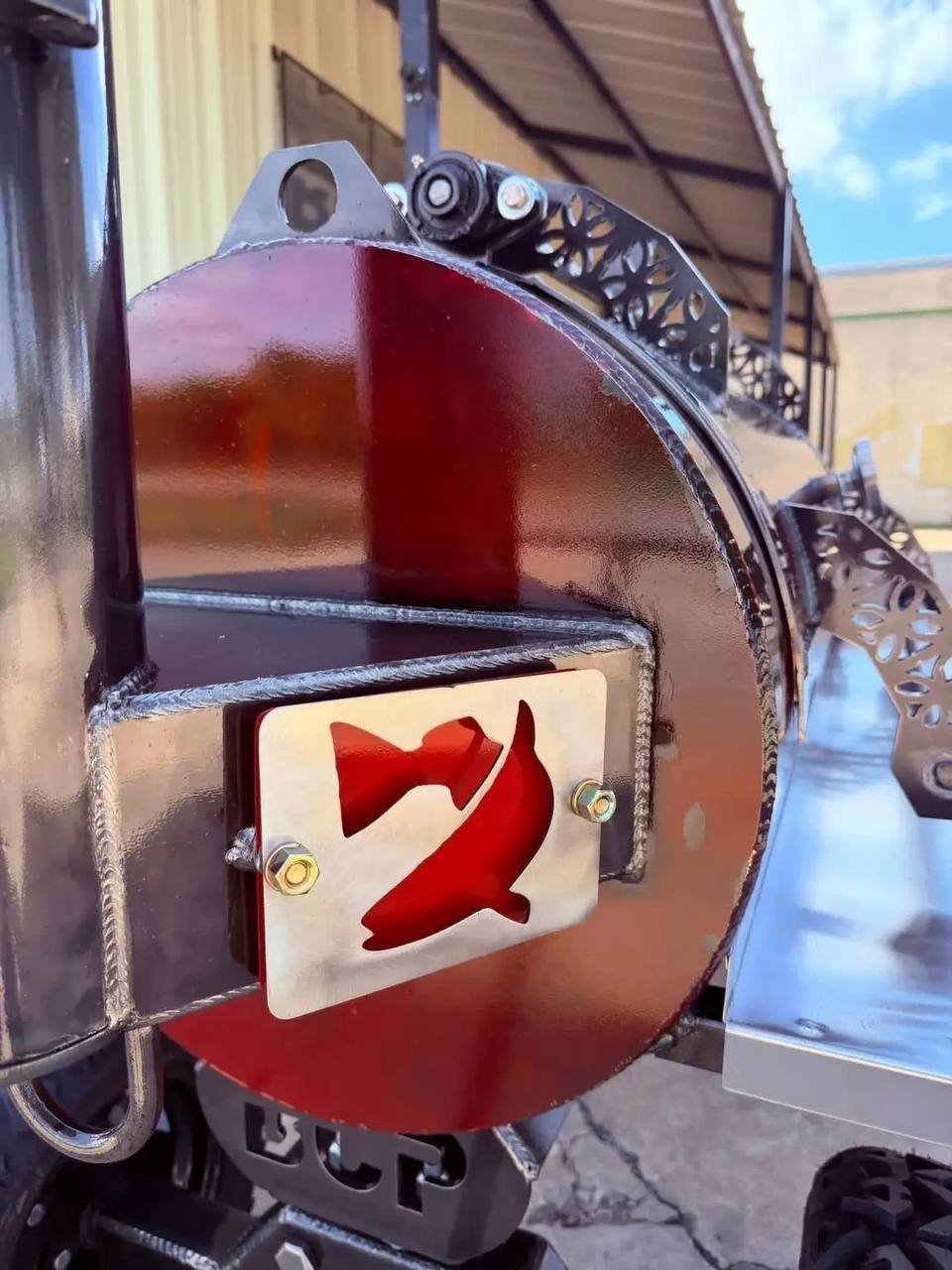 Custom Cherry Red Off-Road Offset Smoker - Image 3
