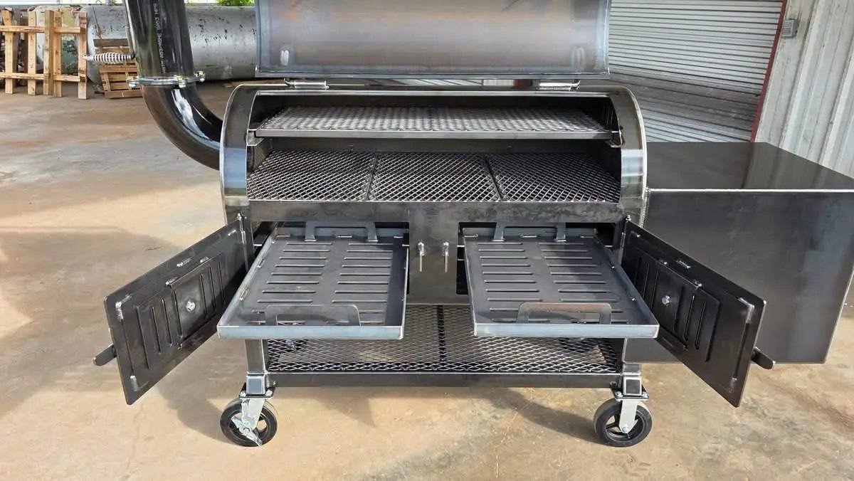 Heirloom Pits 24 x 50 Inch Offset Smoker Combo Grill - Image 6
