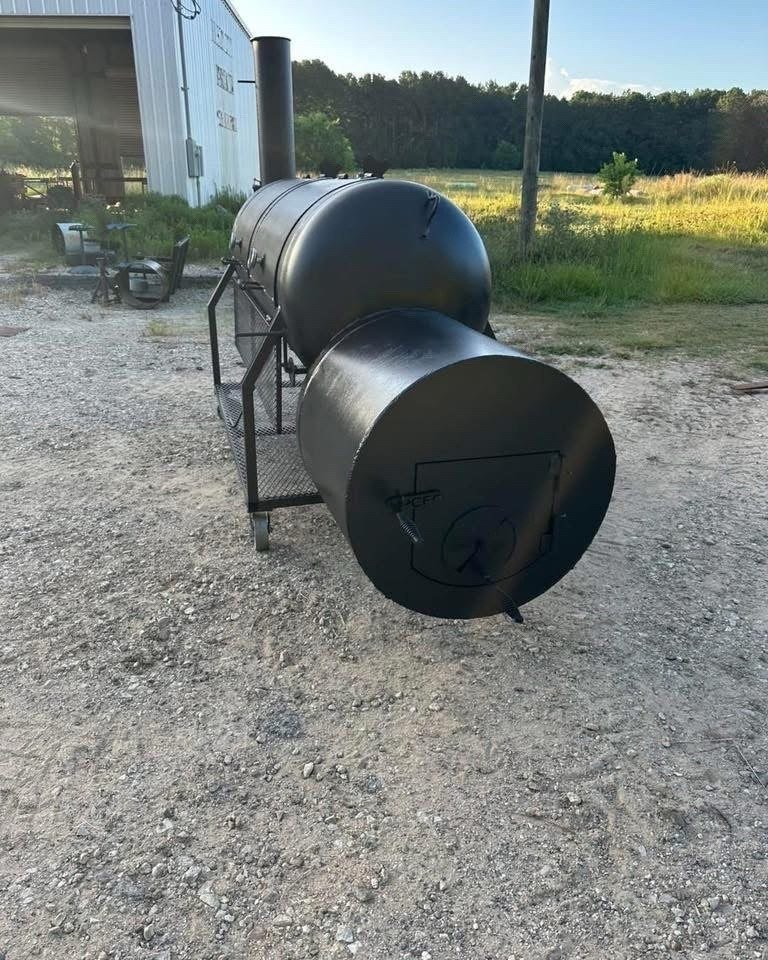 Large Dual-Door Offset Smoker on Casters - Image 6