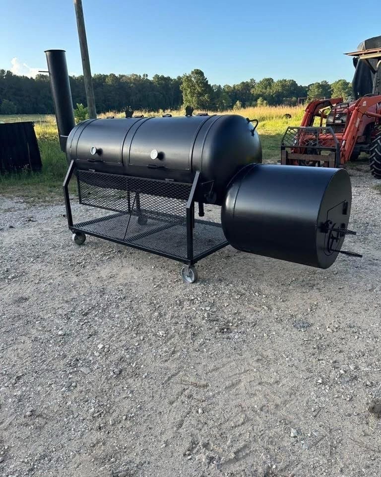 Large Dual-Door Offset Smoker on Casters - Image 8