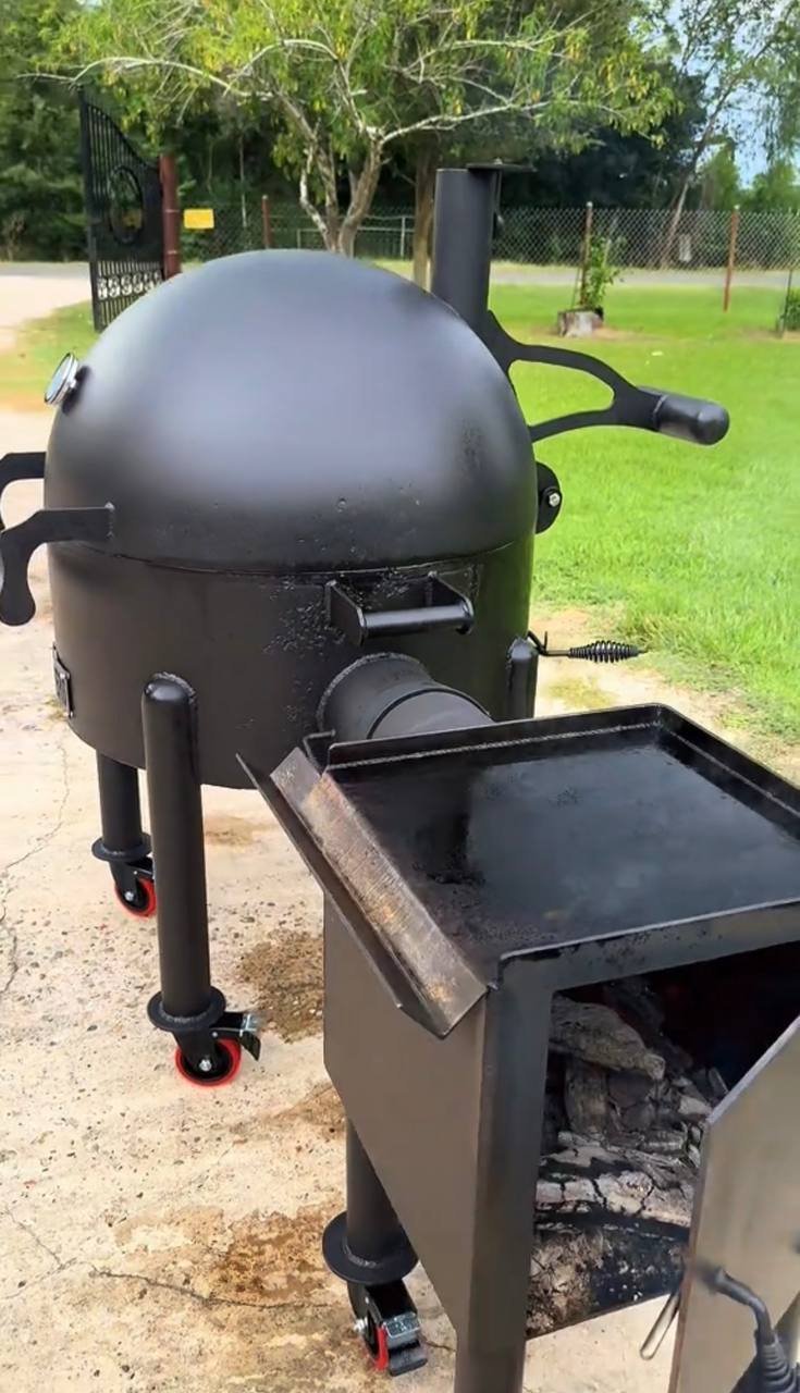 Live Fire Pits Heavy Duty Steel Drum Smoker - Image 3