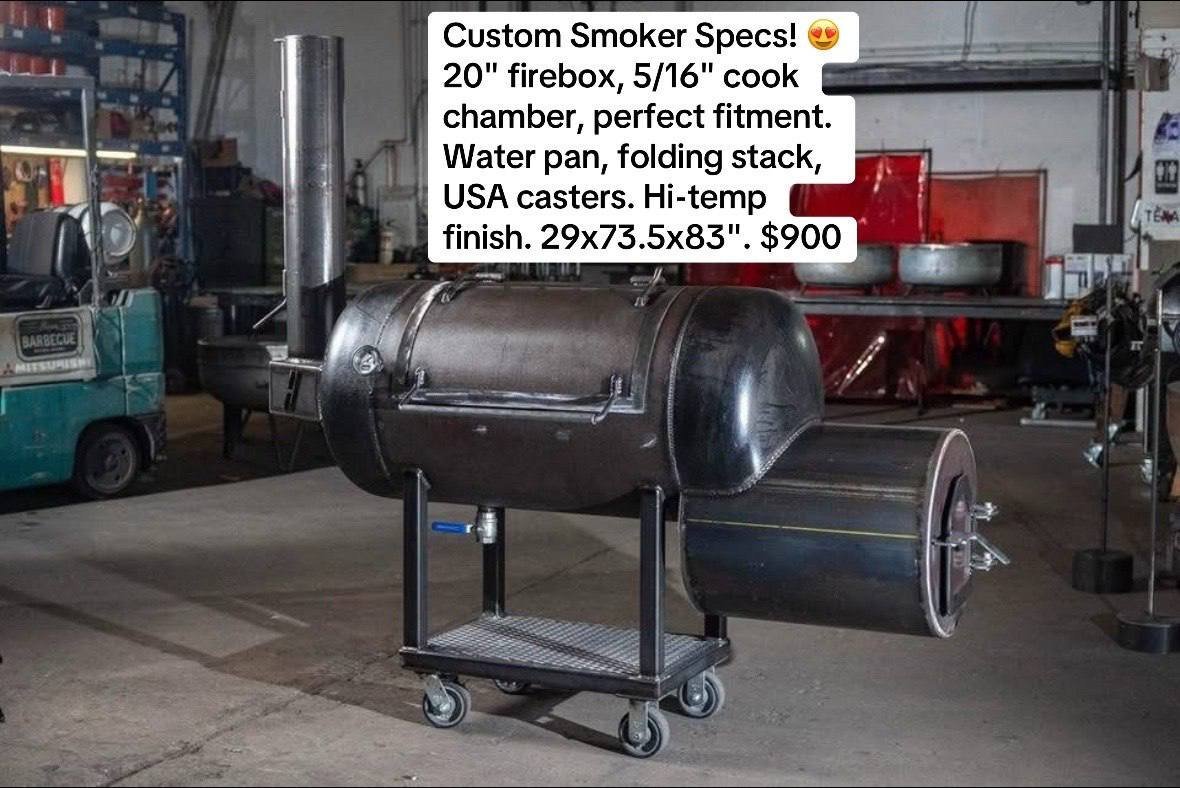 Custom Raw Steel Barrel Smoker