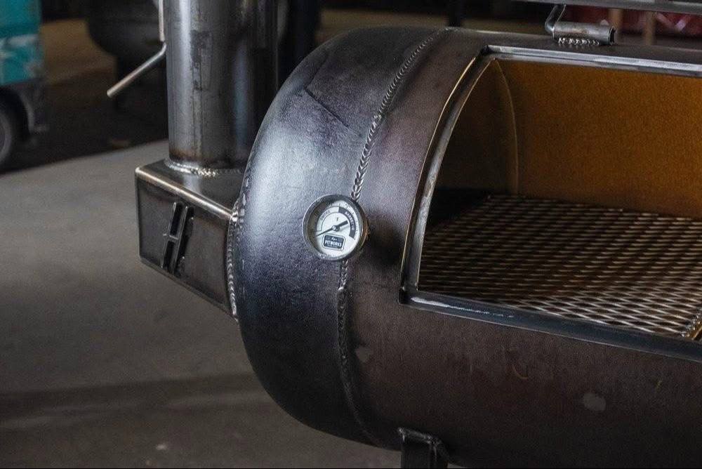 Custom Raw Steel Barrel Smoker - Image 3