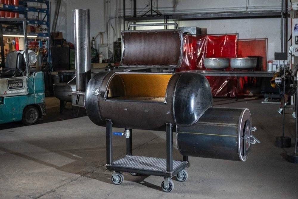 Custom Raw Steel Barrel Smoker - Image 4
